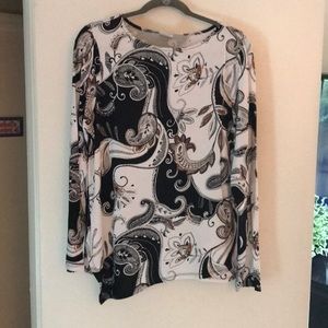 Chico’s NEW WTAGS size 2 long sleeve print top